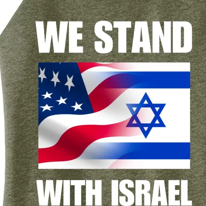 American Flag Israel Flag We Stand For Israel And Wo Women’s Perfect Tri Rocker Tank