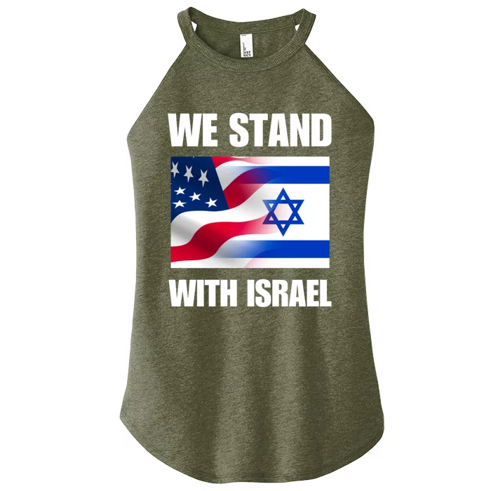 American Flag Israel Flag We Stand For Israel And Wo Women’s Perfect Tri Rocker Tank