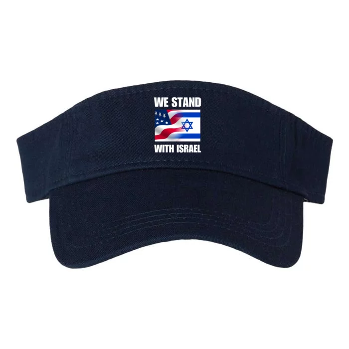 American Flag Israel Flag We Stand For Israel And Wo Valucap Bio-Washed Visor