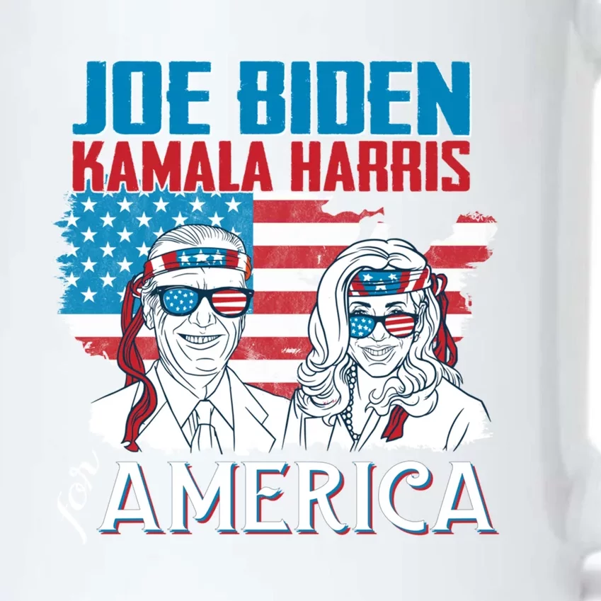 America Flag Joe Biden Kamala Harris Merica 4th Of July Cool Gift Black Color Changing Mug