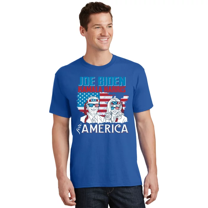 America Flag Joe Biden Kamala Harris Merica 4th Of July Cool Gift T-Shirt