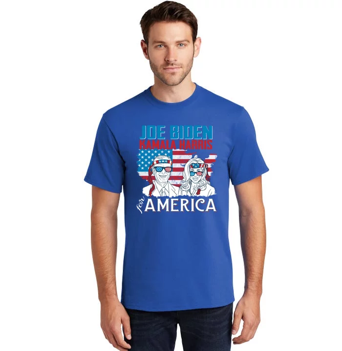 America Flag Joe Biden Kamala Harris Merica 4th Of July Cool Gift Tall T-Shirt