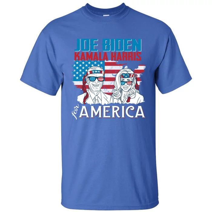 America Flag Joe Biden Kamala Harris Merica 4th Of July Cool Gift Tall T-Shirt