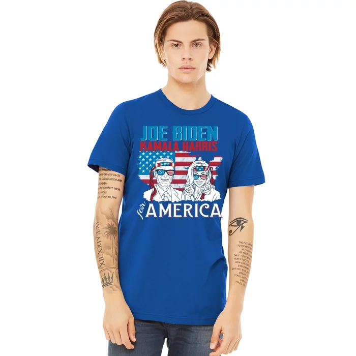 America Flag Joe Biden Kamala Harris Merica 4th Of July Cool Gift Premium T-Shirt