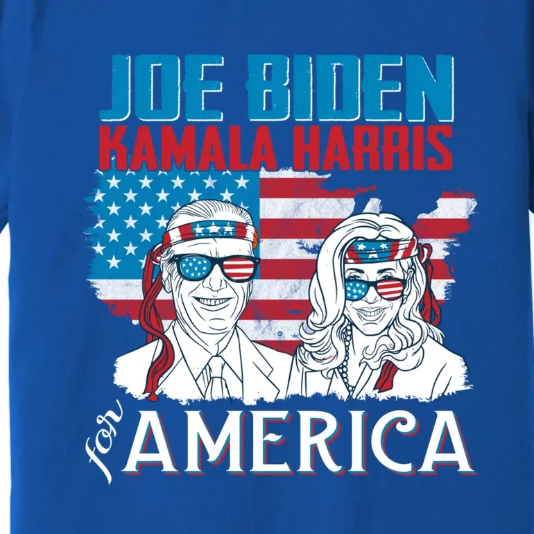 America Flag Joe Biden Kamala Harris Merica 4th Of July Cool Gift Premium T-Shirt