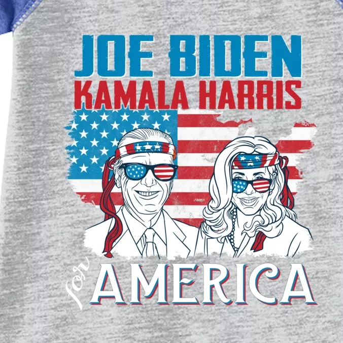 America Flag Joe Biden Kamala Harris Merica 4th Of July Cool Gift Infant Baby Jersey Bodysuit