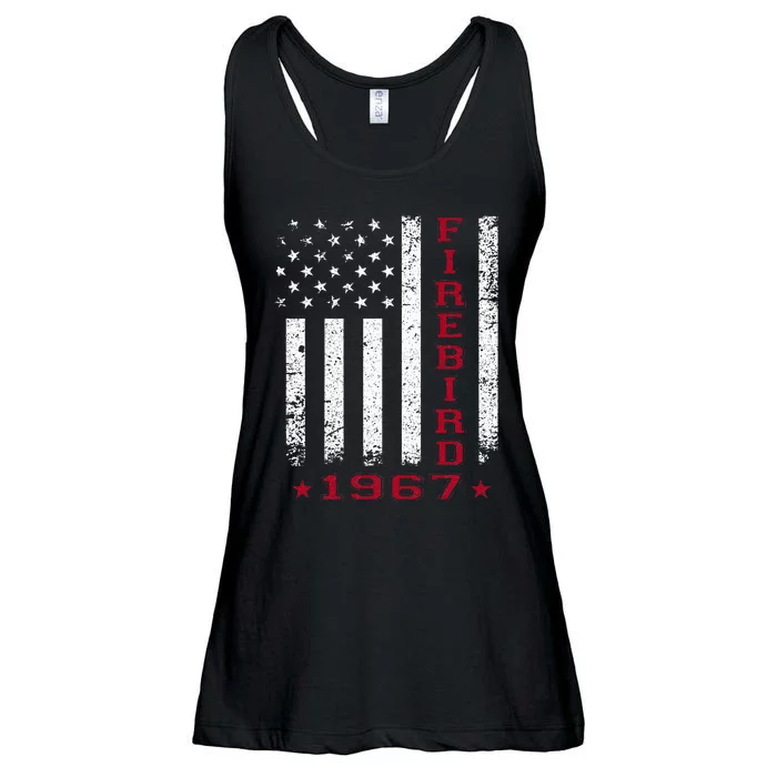 American Flag Jersey Style Firebird 67 1967 Muscle Car Ladies Essential Flowy Tank