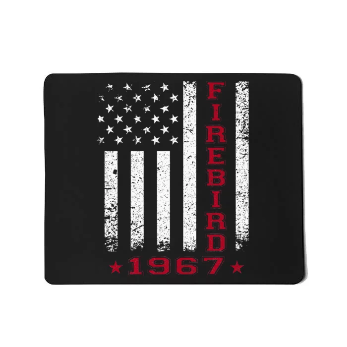 American Flag Jersey Style Firebird 67 1967 Muscle Car Mousepad