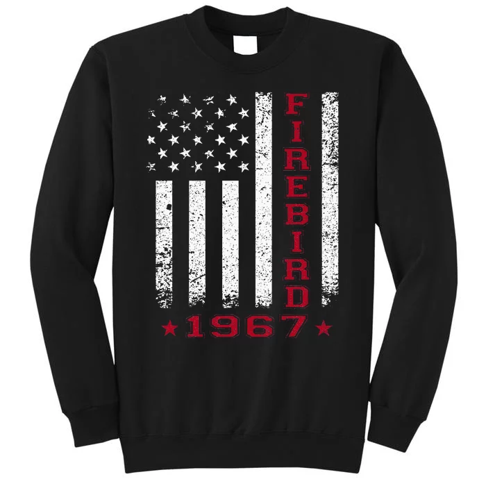 American Flag Jersey Style Firebird 67 1967 Muscle Car Tall Sweatshirt