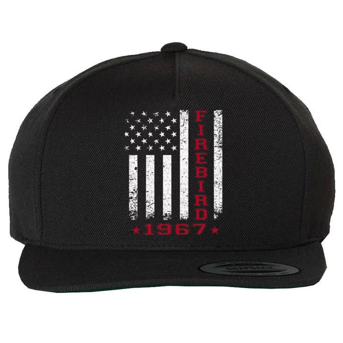 American Flag Jersey Style Firebird 67 1967 Muscle Car Wool Snapback Cap