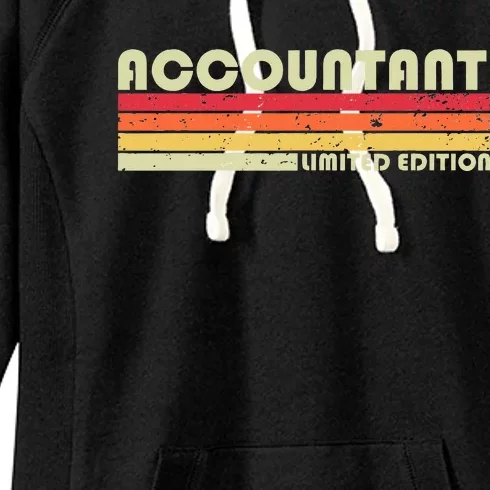 ACCOUNTANT Funny Job Title Profession Birthday Worker Idea Women's Fleece Hoodie