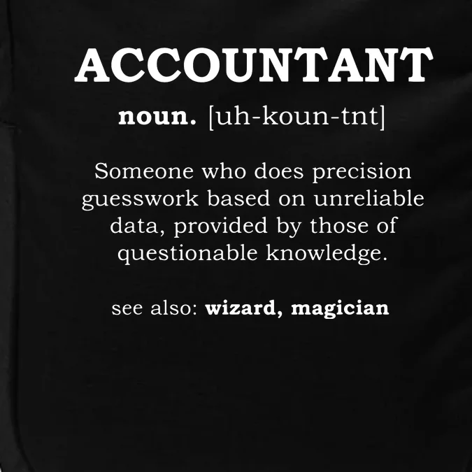 Accountant Funny Job Title Dictionary Profession Definition Impact Tech Backpack