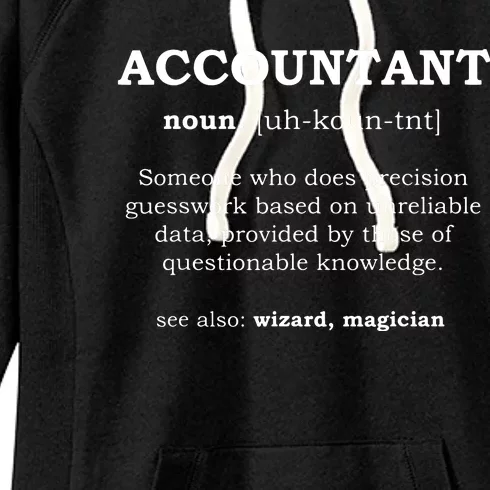 Accountant Funny Job Title Dictionary Profession Definition Women's Fleece Hoodie