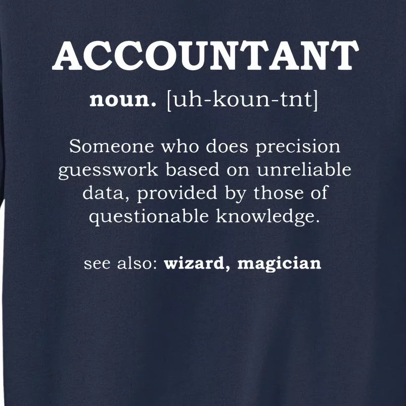 Accountant Funny Job Title Dictionary Profession Definition Sweatshirt