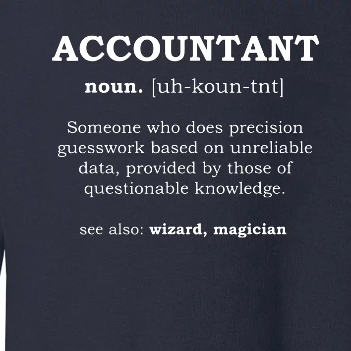 Accountant Funny Job Title Dictionary Profession Definition Toddler Sweatshirt