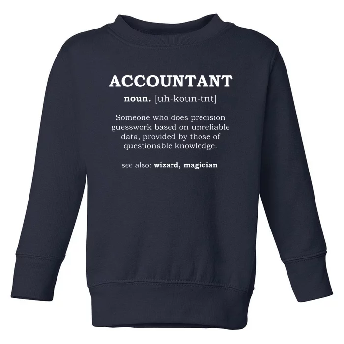 Accountant Funny Job Title Dictionary Profession Definition Toddler Sweatshirt