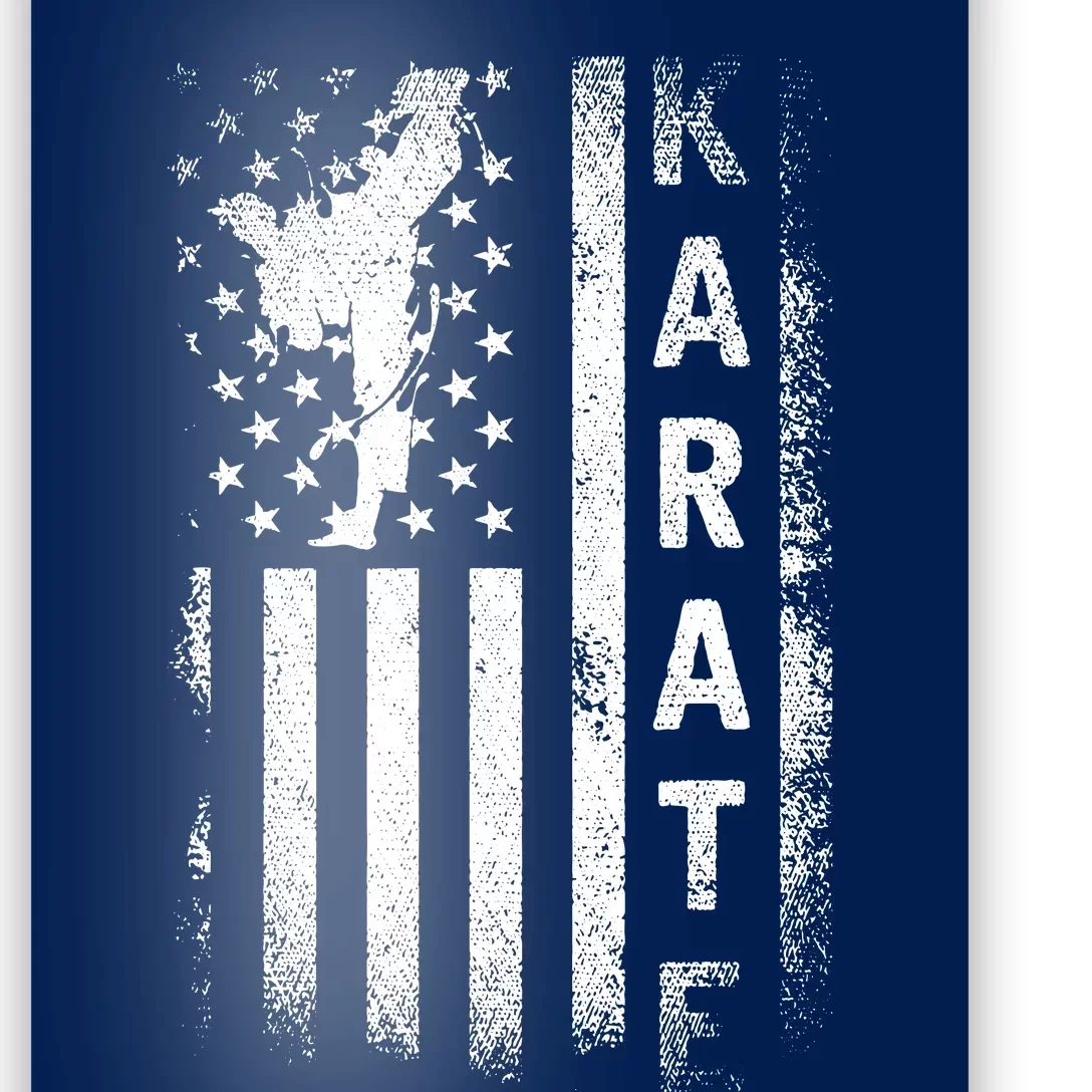 America Flag Japan Martial Arts Ninja Gift Karate Poster