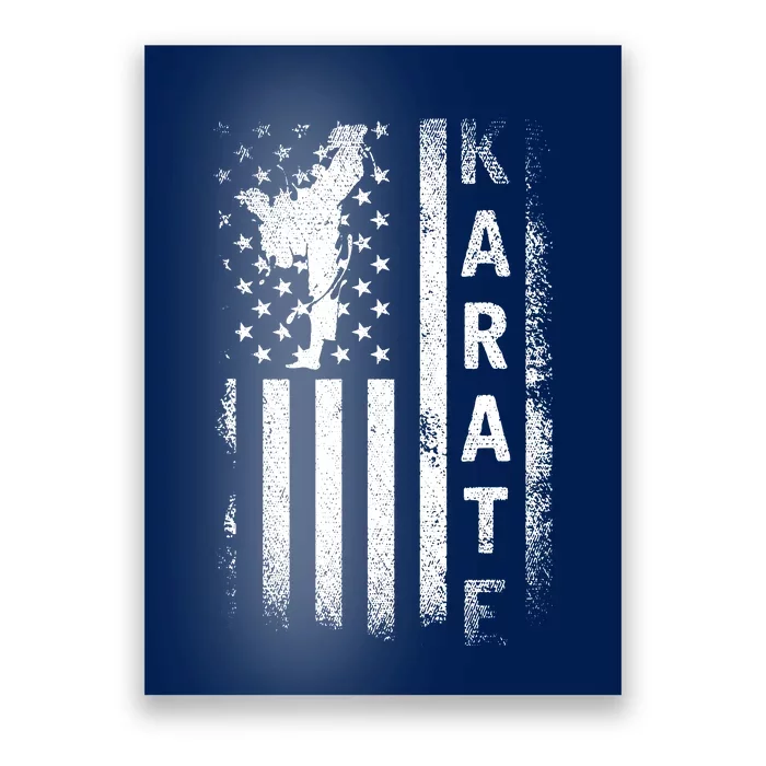 America Flag Japan Martial Arts Ninja Gift Karate Poster