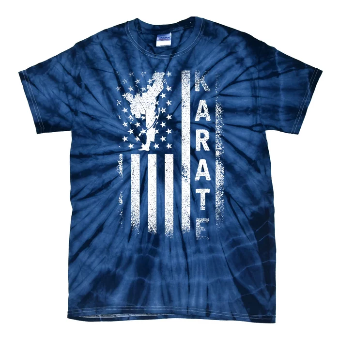 America Flag Japan Martial Arts Ninja Gift Karate Tie-Dye T-Shirt