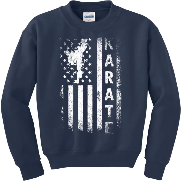 America Flag Japan Martial Arts Ninja Gift Karate Kids Sweatshirt