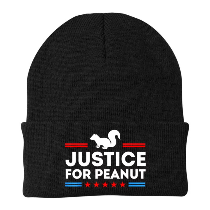 American Flag Justice For Peanut The Squirrels 2024 Gift Knit Cap Winter Beanie