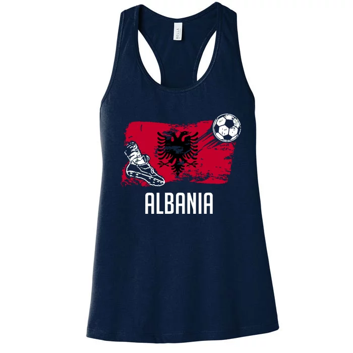 Albania Flag Jersey Albanian Soccer Team Albanian Women's Racerback Tank