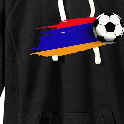 Armenia Flag Jersey Armenian Soccer Team Armenian Women's Fleece Hoodie