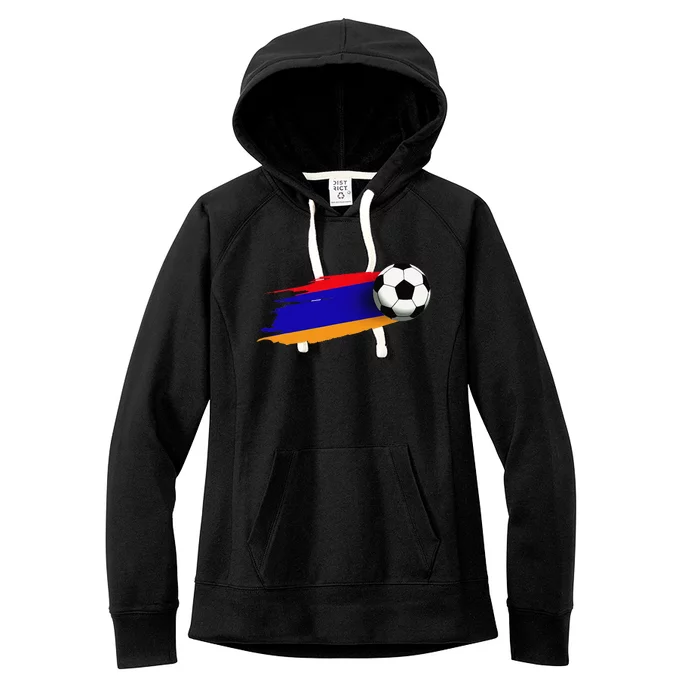 Armenia Flag Jersey Armenian Soccer Team Armenian Women's Fleece Hoodie