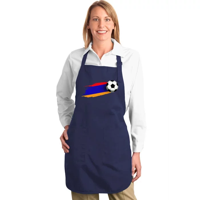 Armenia Flag Jersey Armenian Soccer Team Armenian Full-Length Apron With Pocket