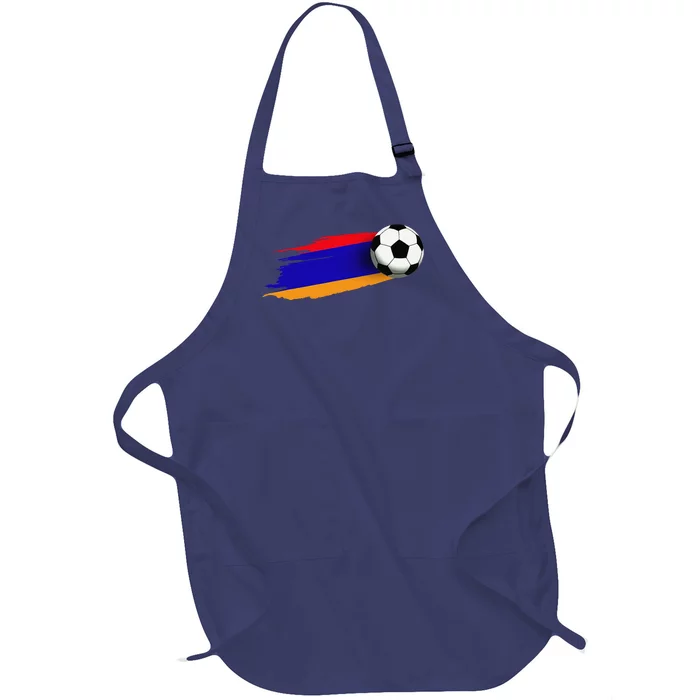 Armenia Flag Jersey Armenian Soccer Team Armenian Full-Length Apron With Pocket