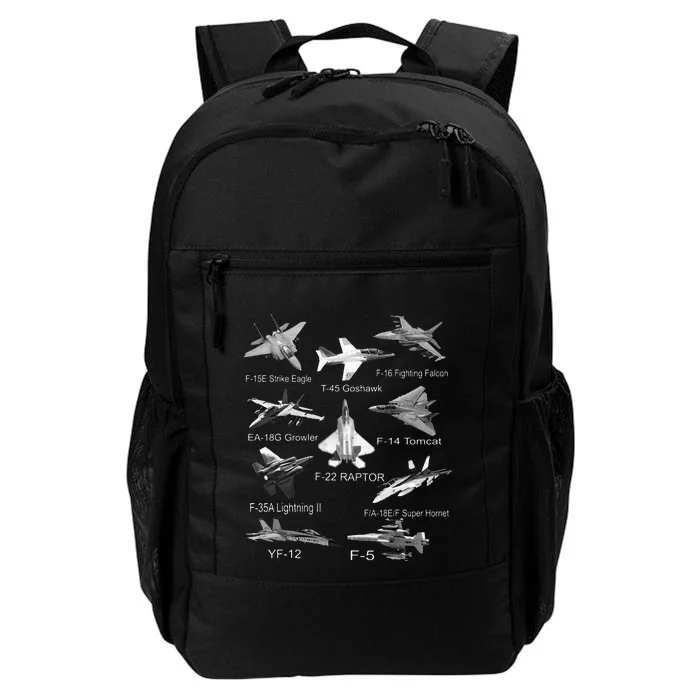 American Fighters Jets F22 Raptor F14 Tomcat Plane Spotting Daily Commute Backpack