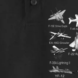 American Fighters Jets F22 Raptor F14 Tomcat Plane Spotting Dry Zone Grid Performance Polo