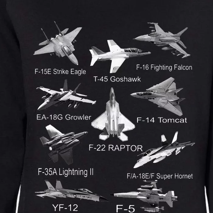 American Fighters Jets F22 Raptor F14 Tomcat Plane Spotting Womens California Wash Sweatshirt