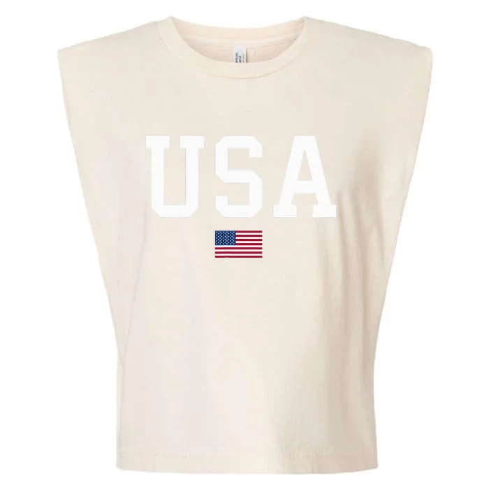 American Flag July 4th Celebration Show Your Patriotism! Garment-Dyed Women's Muscle Tee