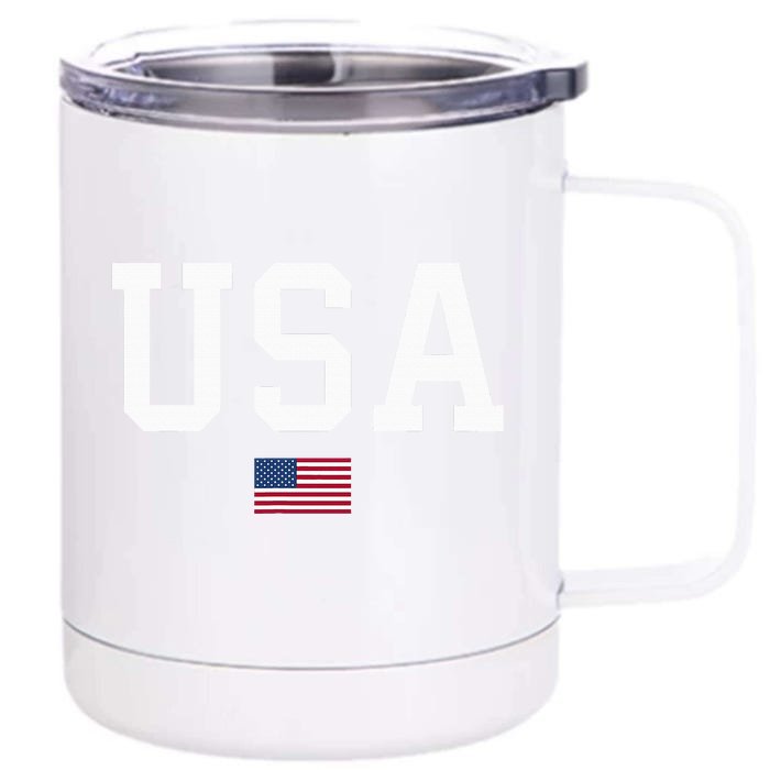 American Flag July 4th Celebration Show Your Patriotism! Front & Back 12oz Stainless Steel Tumbler Cup