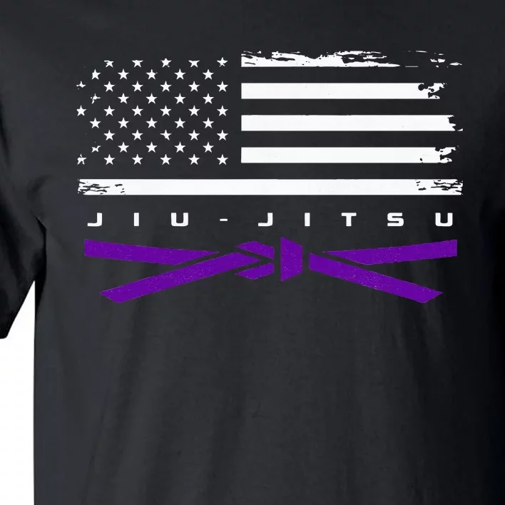 American Flag Jiu Jitsu Apparel Purple Belt Jiu Jitsu Tall T-Shirt