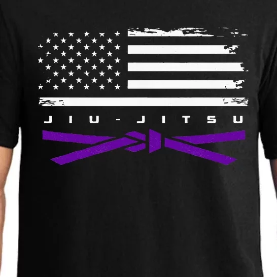 American Flag Jiu Jitsu Apparel Purple Belt Jiu Jitsu Pajama Set