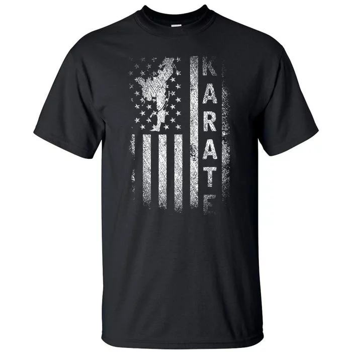 America Flag Japan Martial Arts Ninja Gift Karate Tall T-Shirt