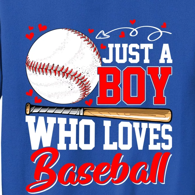 American Flag Just A Who Loves Baseball Gift Tall Sweatshirt