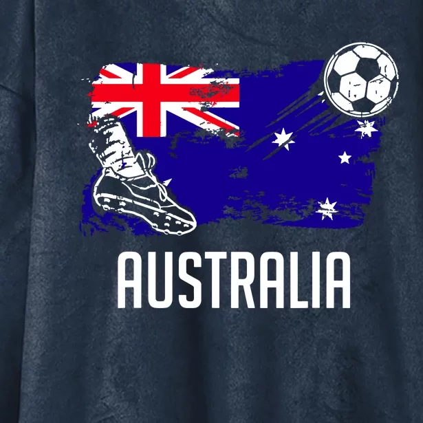 Australia Flag Jersey Australian Soccer Team Australian Hooded Wearable Blanket