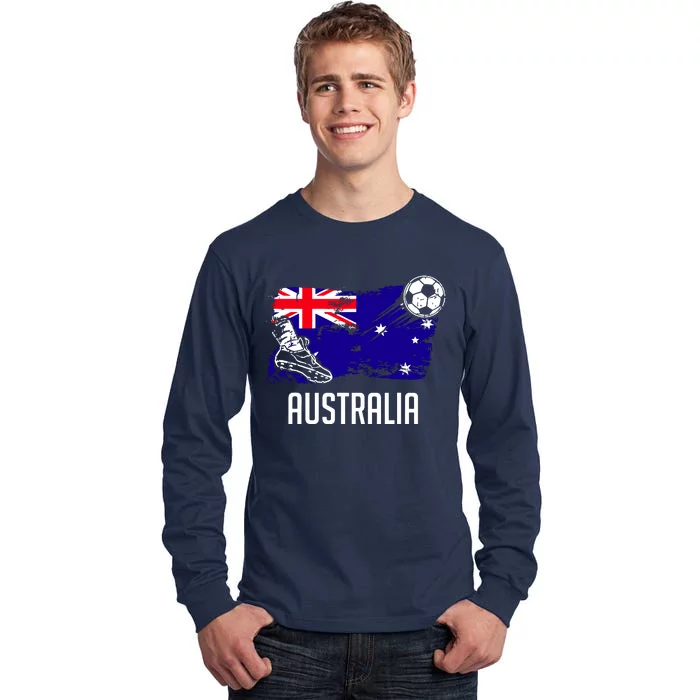 Australia Flag Jersey Australian Soccer Team Australian Tall Long Sleeve T-Shirt