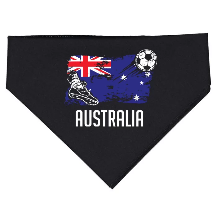 Australia Flag Jersey Australian Soccer Team Australian USA-Made Doggie Bandana