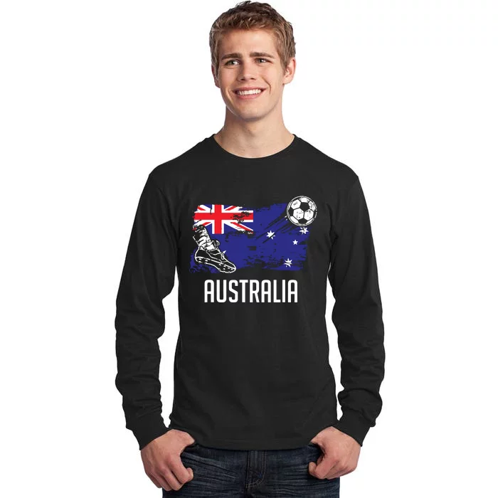 Australia Flag Jersey Australian Soccer Team Australian Tall Long Sleeve T-Shirt