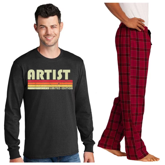 ARTIST Funny Job Title Profession Birthday Worker Idea Long Sleeve Pajama Set