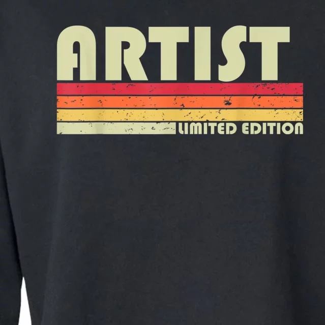 ARTIST Funny Job Title Profession Birthday Worker Idea Cropped Pullover Crew