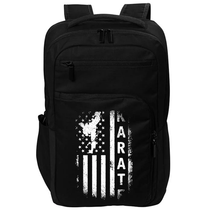 America Flag Japan Martial Arts Ninja Gift Karate Impact Tech Backpack