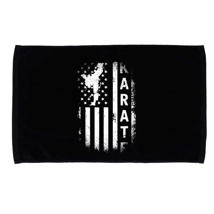 America Flag Japan Martial Arts Ninja Gift Karate Microfiber Hand Towel