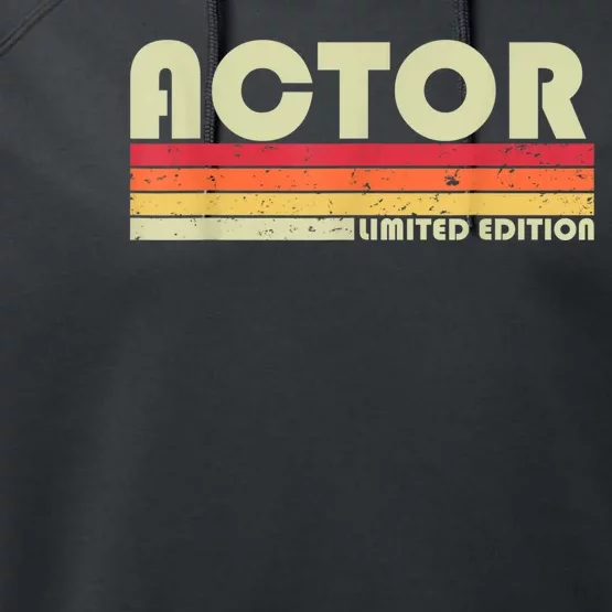 ACTOR Funny Job Title Profession Birthday Worker Idea Performance Fleece Hoodie