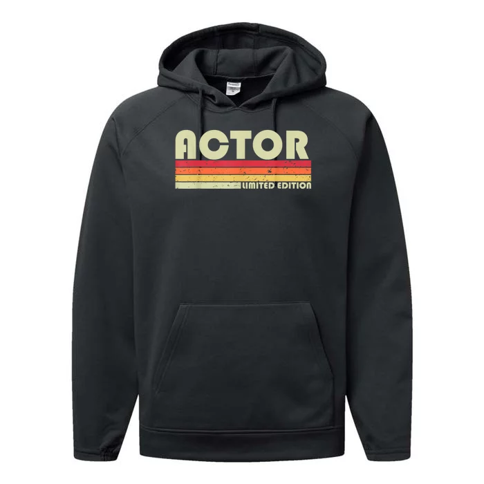 ACTOR Funny Job Title Profession Birthday Worker Idea Performance Fleece Hoodie