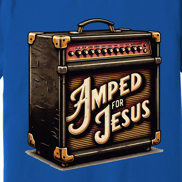 Amped for Jesus Christian Worship Music Praise and Faith Premium T-Shirt